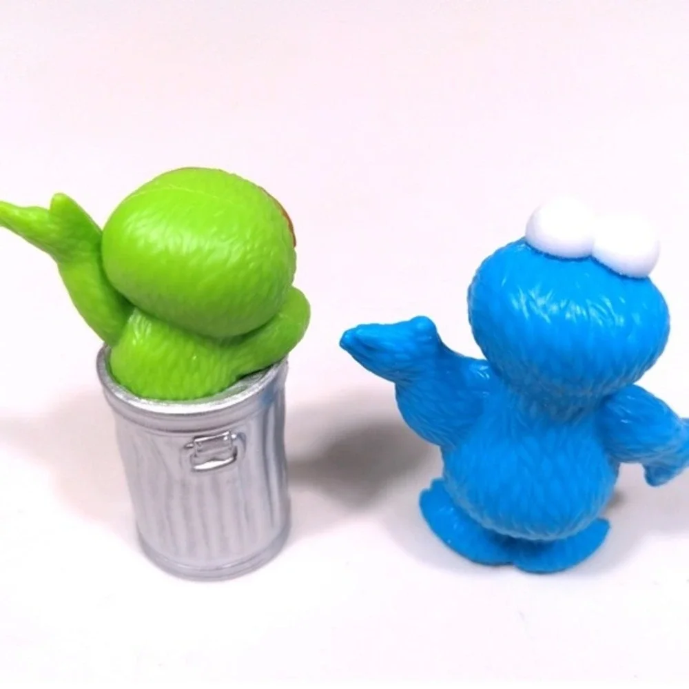 Sesame Street PVC Figures Cookie Monster & Oscar the‎ Grouch 2.5